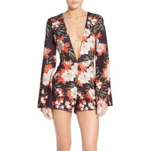 Vintage boho floral romper